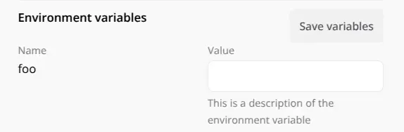 Env vars